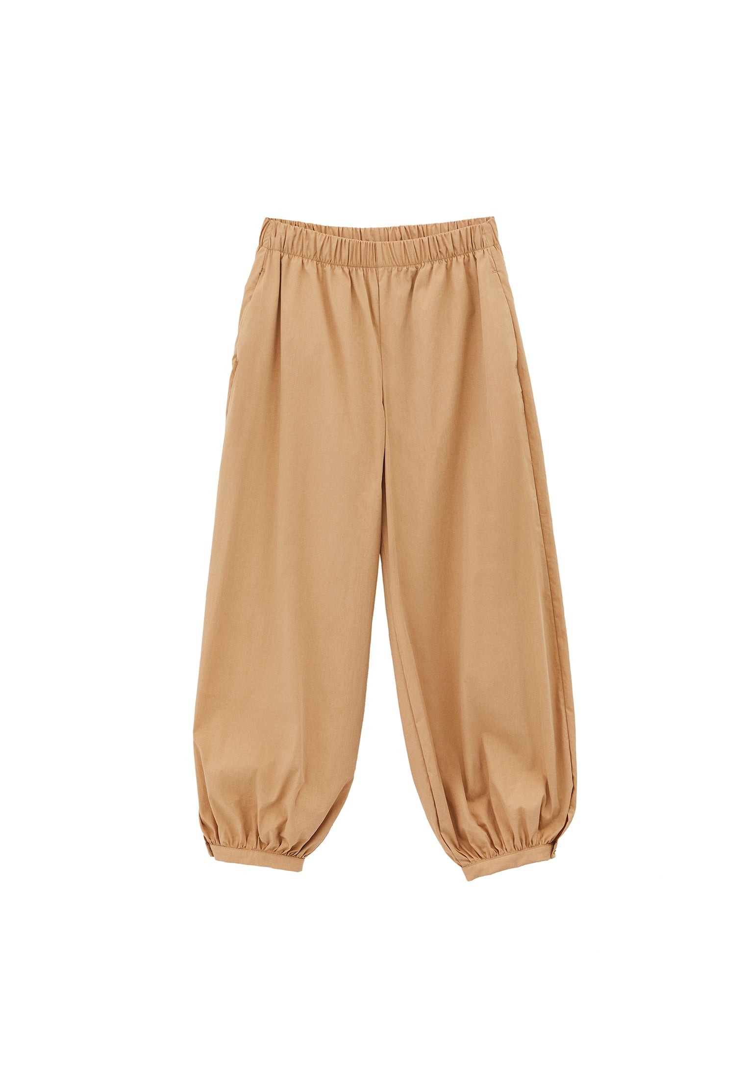 Jogger High Waist Long Trousers - WARM SAND