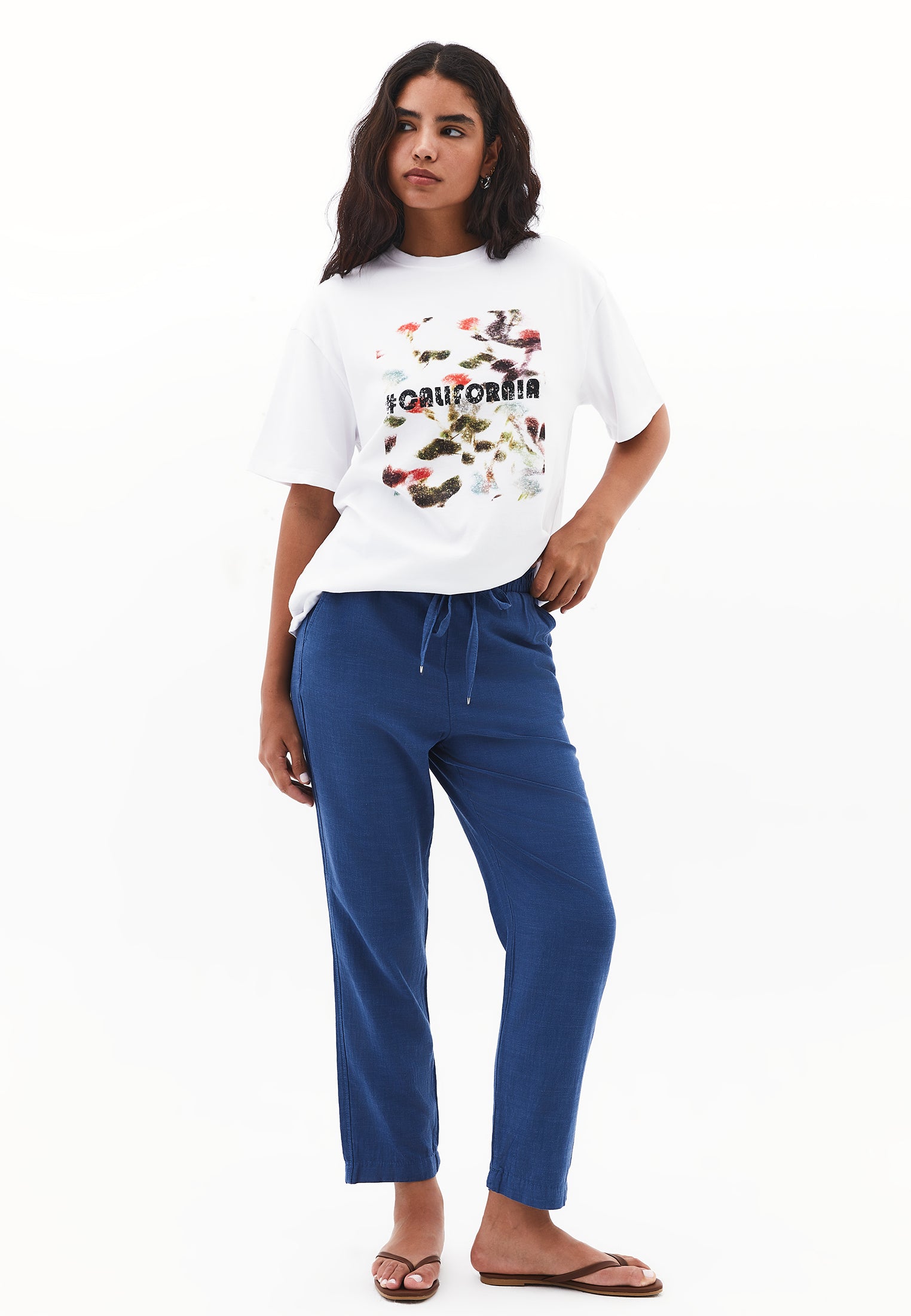 Printed Oversize T-Shirt - WHITE