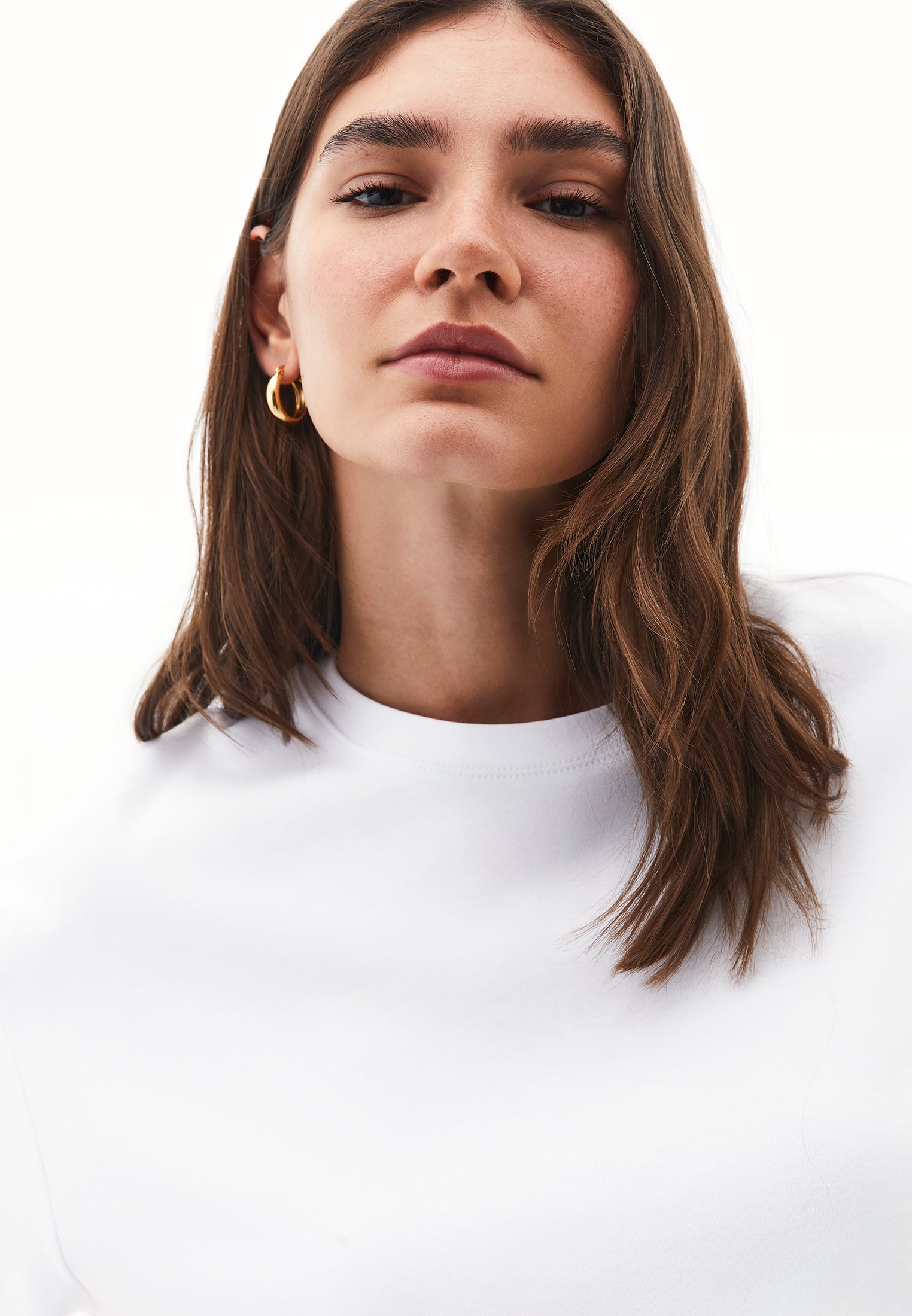 تي شيرت قطني كبير الحجم - أبيض