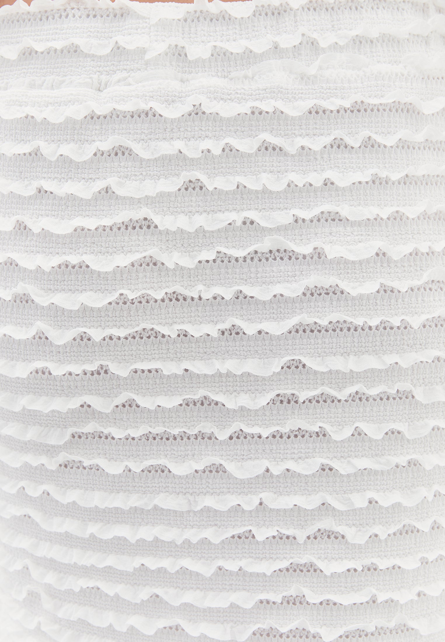 تنورة طويلة عالية الخصر عالية الخصر - أبيض