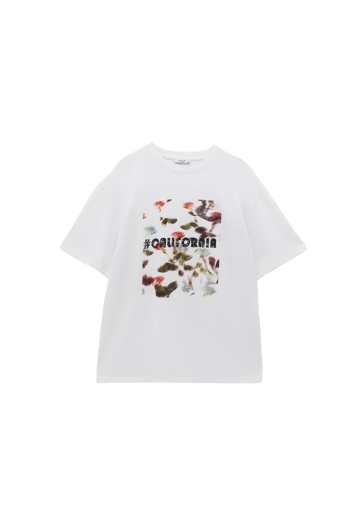 Printed Oversize T-Shirt - WHITE