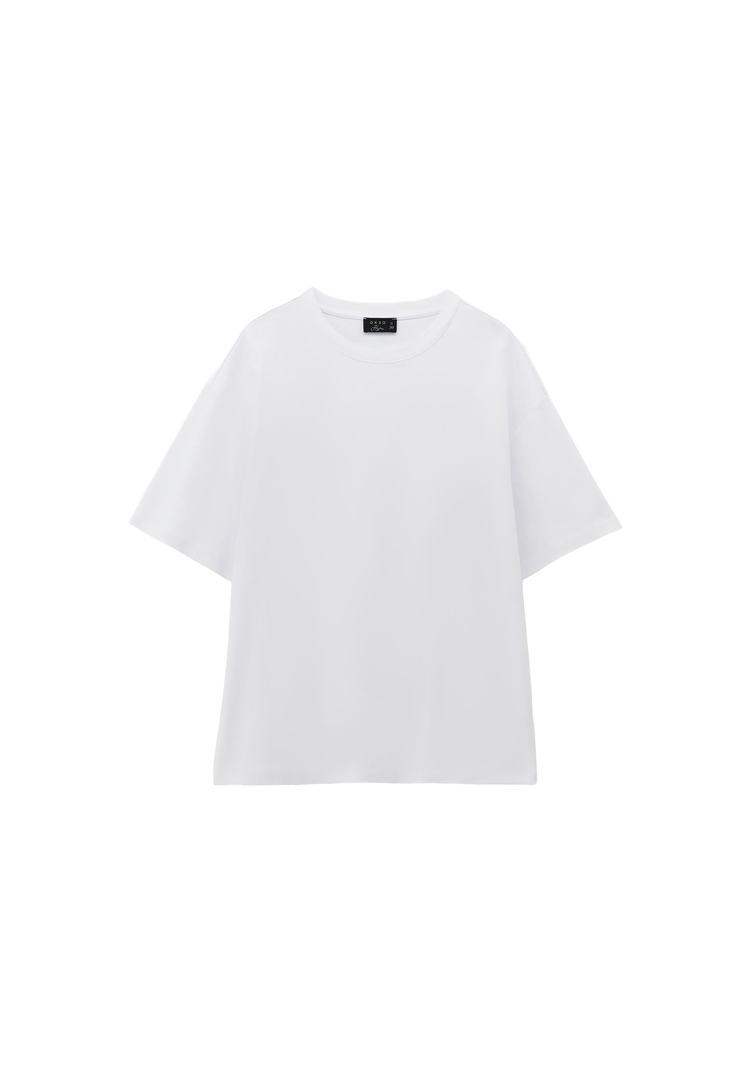 Oversize Cotton T-Shirt - WHITE