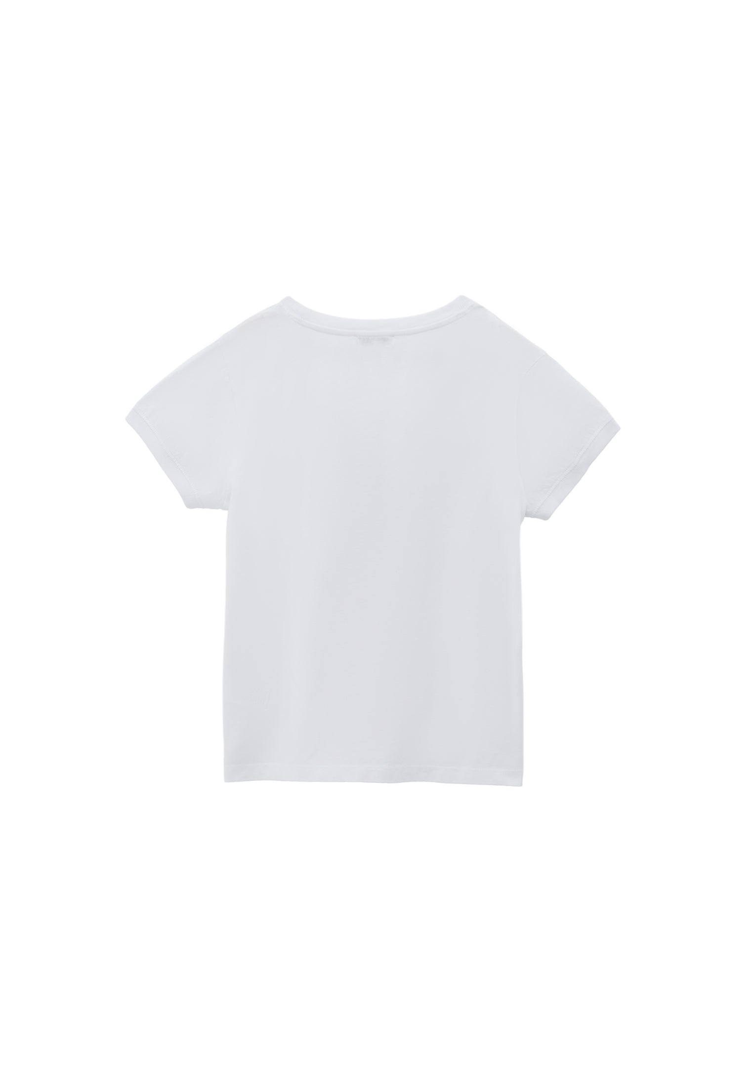 Crew Neck Short Sleeve T-Shirt - WHITE