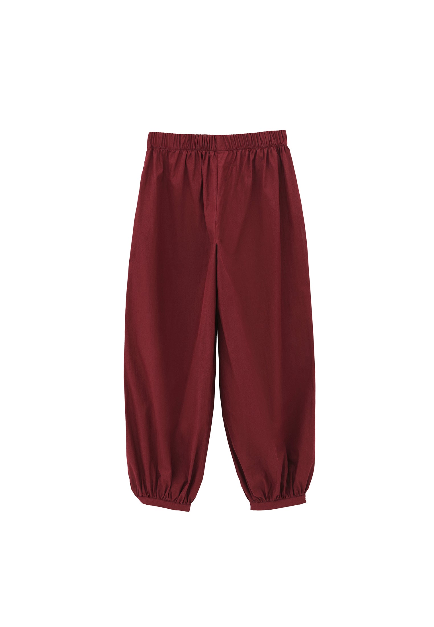 Jogger High Waist Long Trousers - WINDSOR WINE
