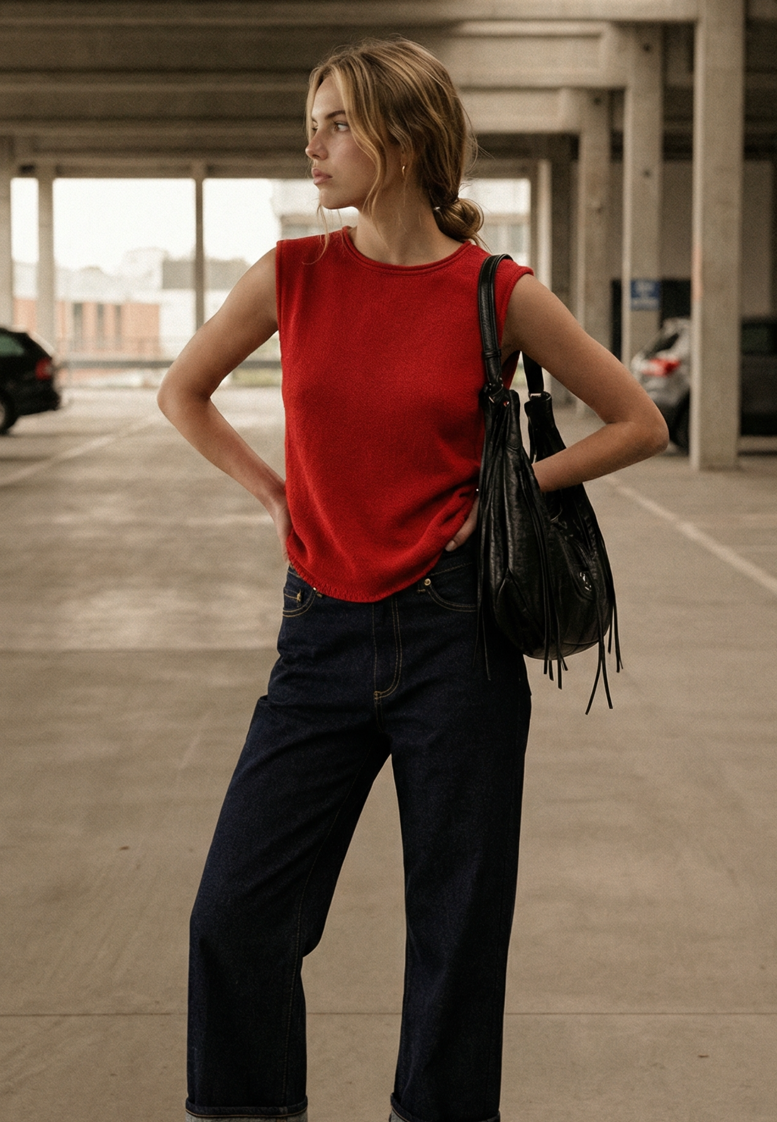 TUNIC TANK - RACING RED